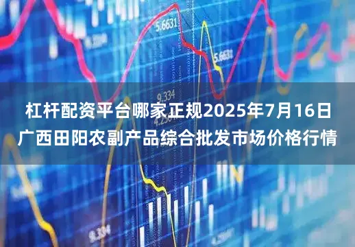 杠杆配资平台哪家正规2025年7月16日广西田阳农副产品综合批发市场价格行情
