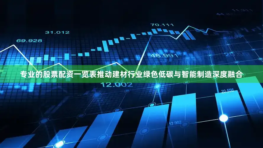 专业的股票配资一览表推动建材行业绿色低碳与智能制造深度融合